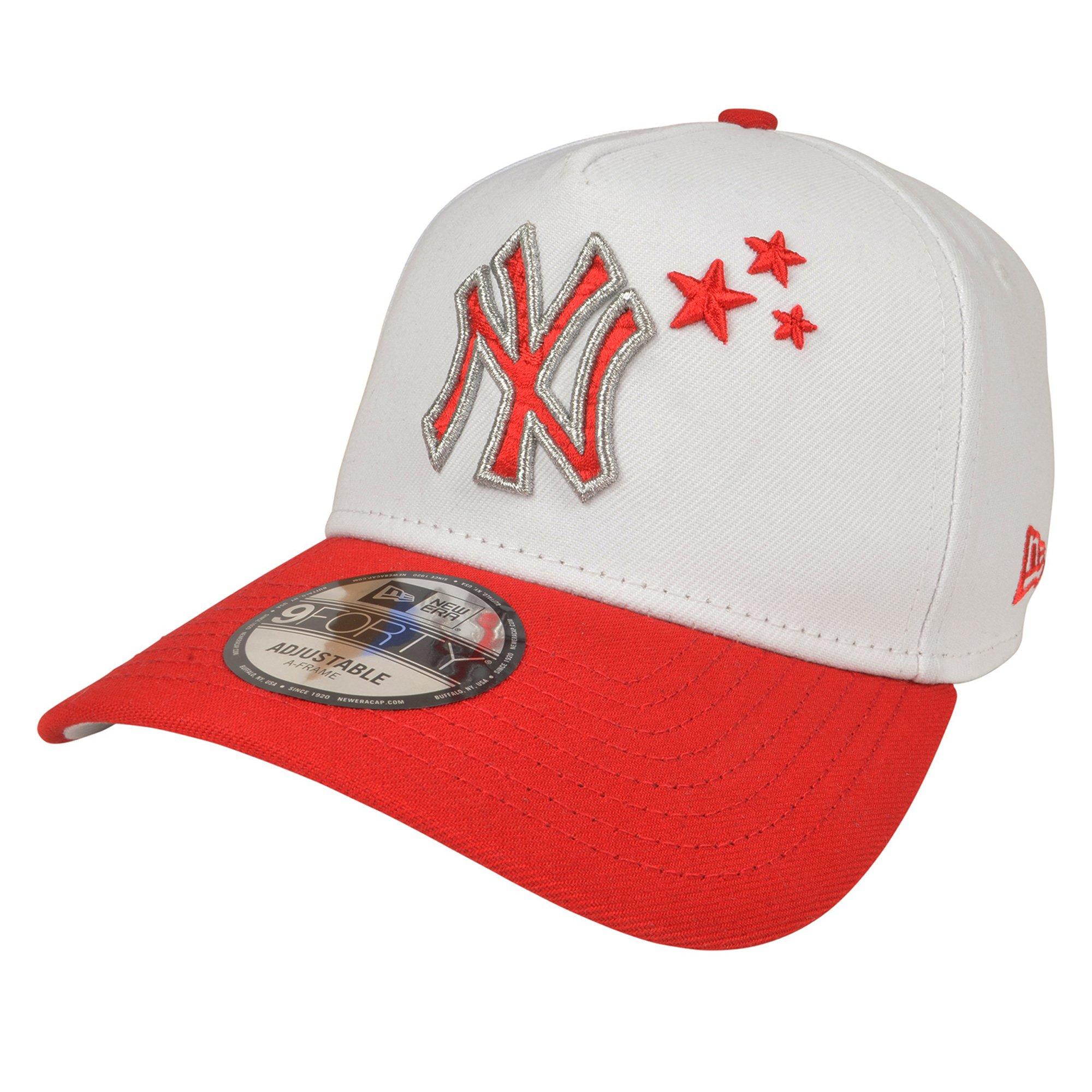 New Era New York Yankees 9FORTY A-Frame Stars Snapback Hat - White/Red - WHITE/RED